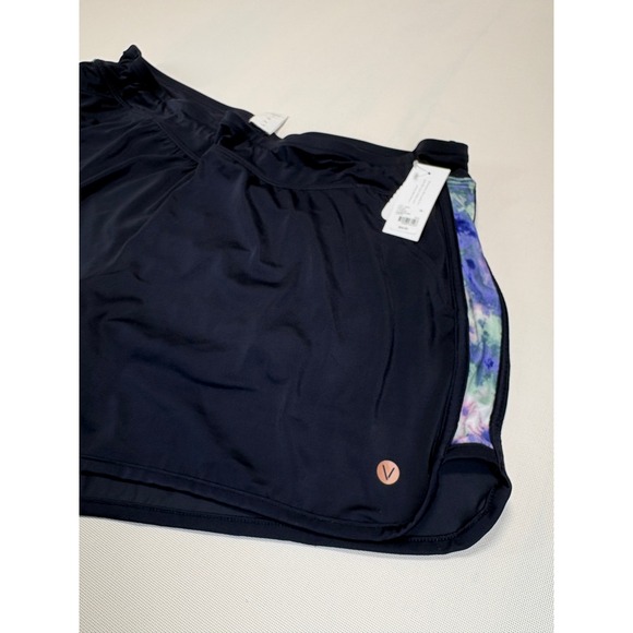 LIVI  Lane Bryant Swim Shorts Navy Tie Dye Trim Size 18 - Picture 1 of 14
